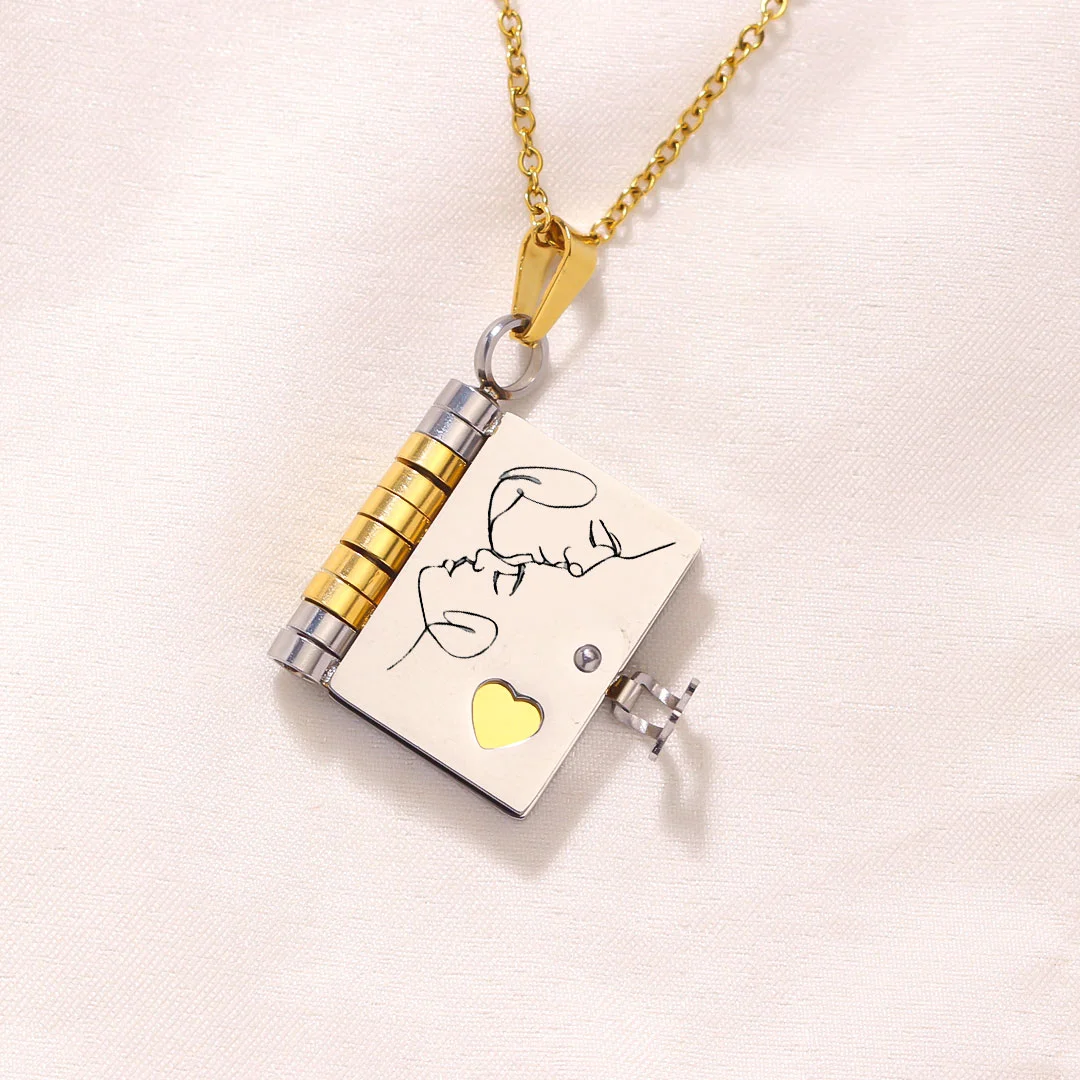 For Love - Our Love Story Is My Favorite Tale Book Necklace