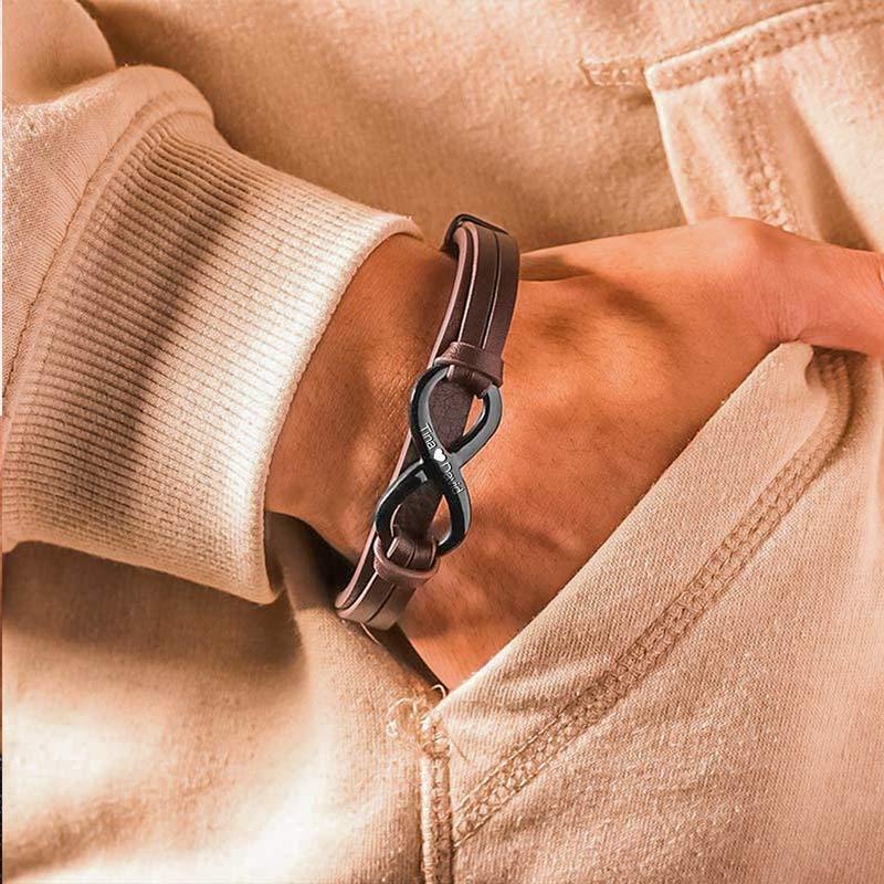 For Love - Name Custom Leather Bracelet