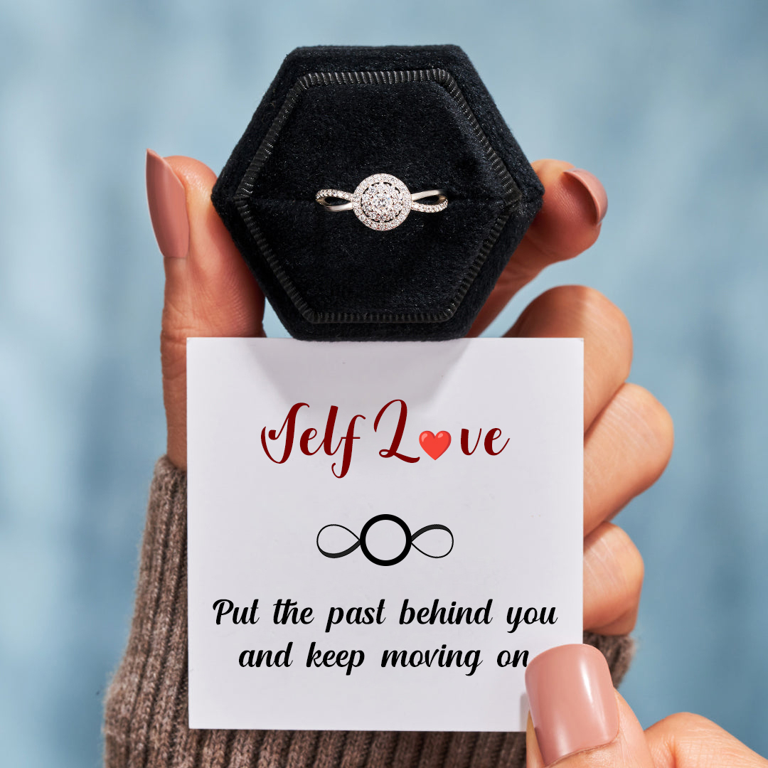 For Self - S925 Self Love Round Diamond Infinity Ring
