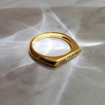 Let Them Exquisite 3D Bar Ring