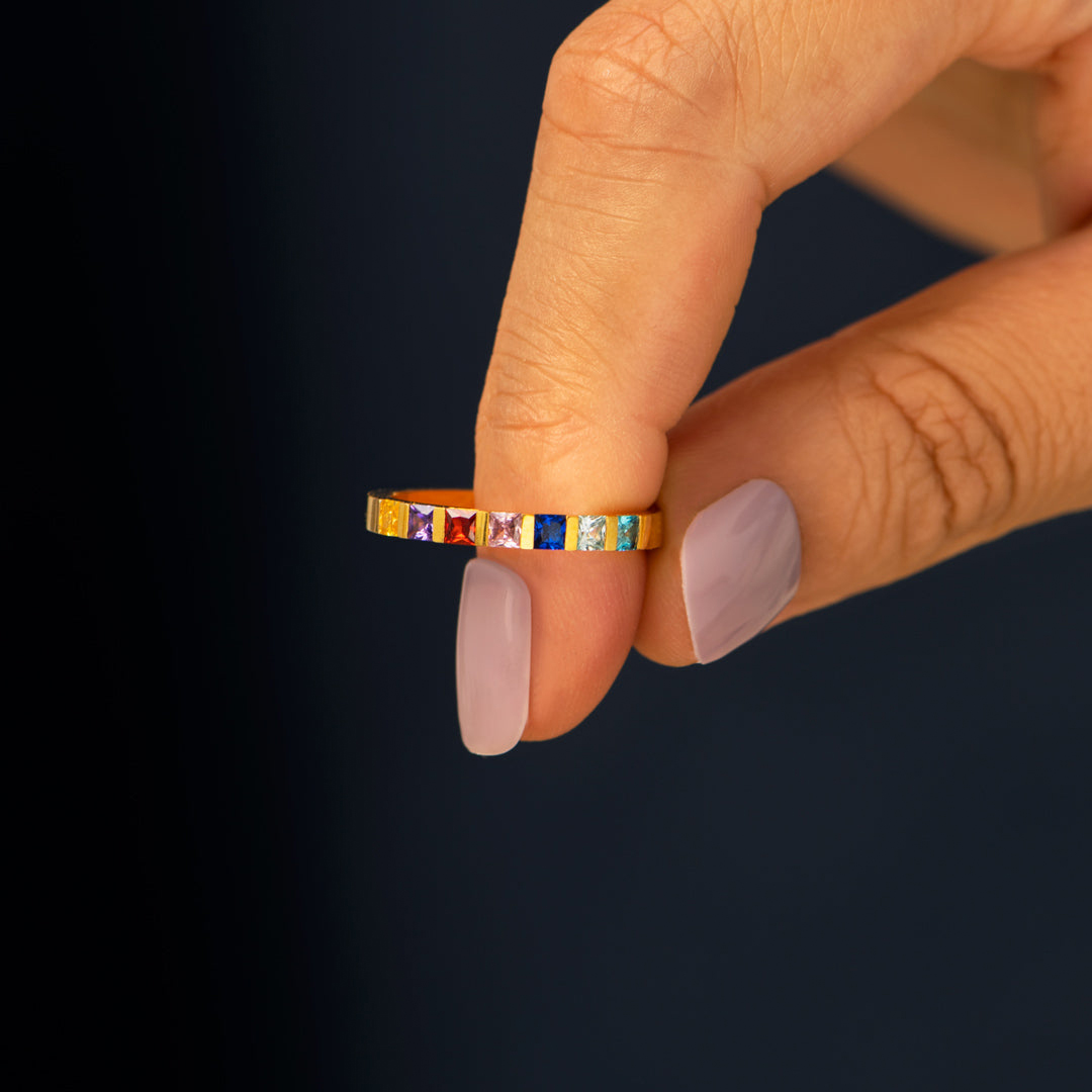 Personalized Birthstone Family Ring