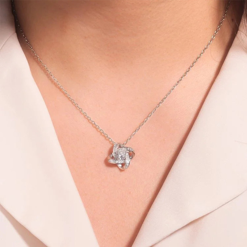 For Daughter - S925 I Am Always With You Knot Necklace