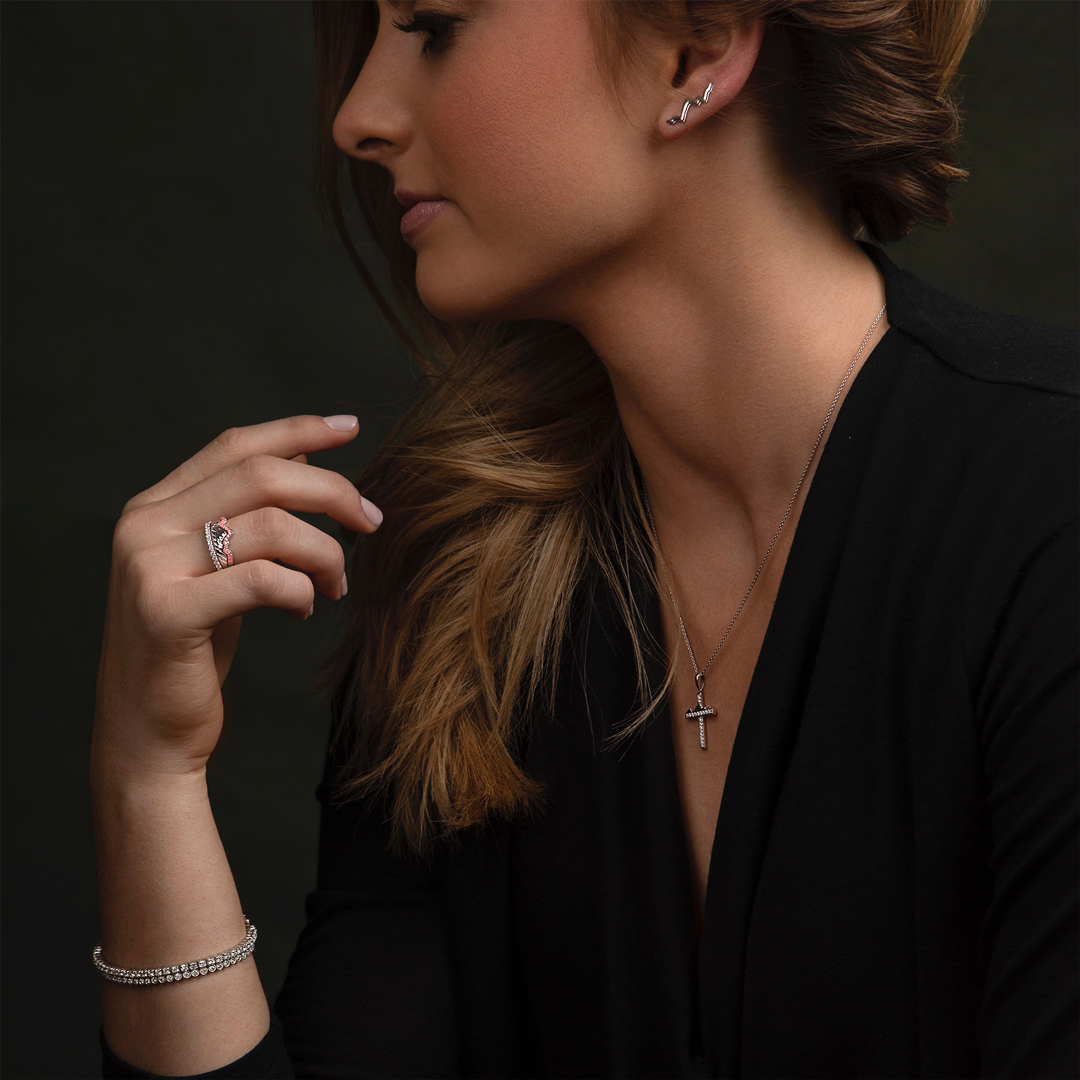 S925 Keep Climbing Birthstone Peak Stacking Ring