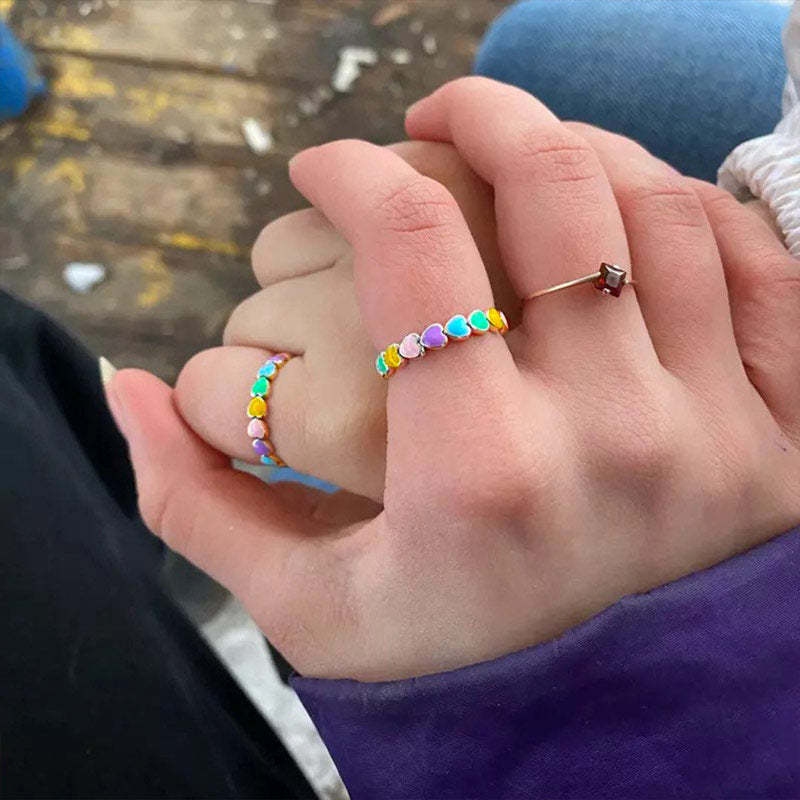 For Friends - Colorful Heart Ring