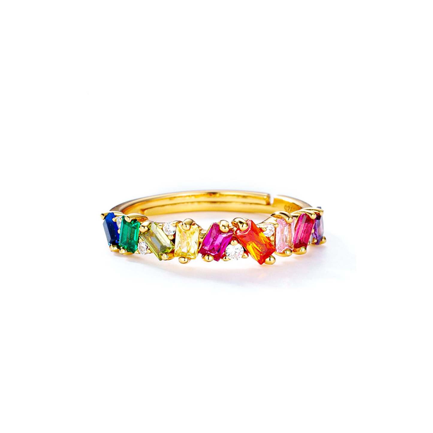 For Daughter - S925 Never Forget That I Love You for Being You Colorful Crystal Ring