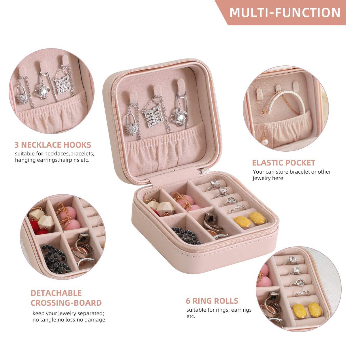 Pink Zipper Storage Jewelry Pack