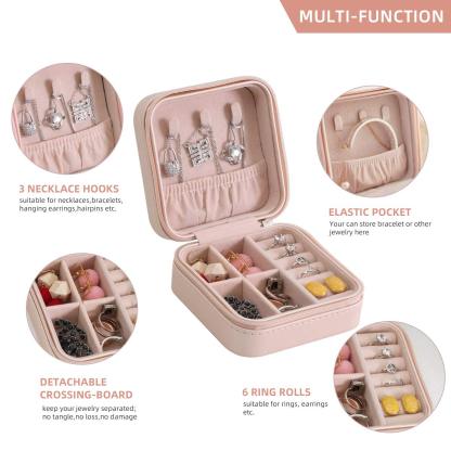 Pink Zipper Storage Jewelry Pack