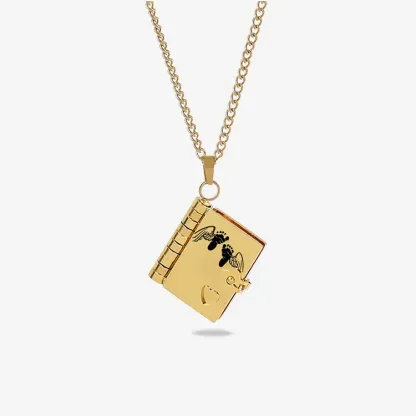 For Memorial - Mama of An Angel Book Necklace