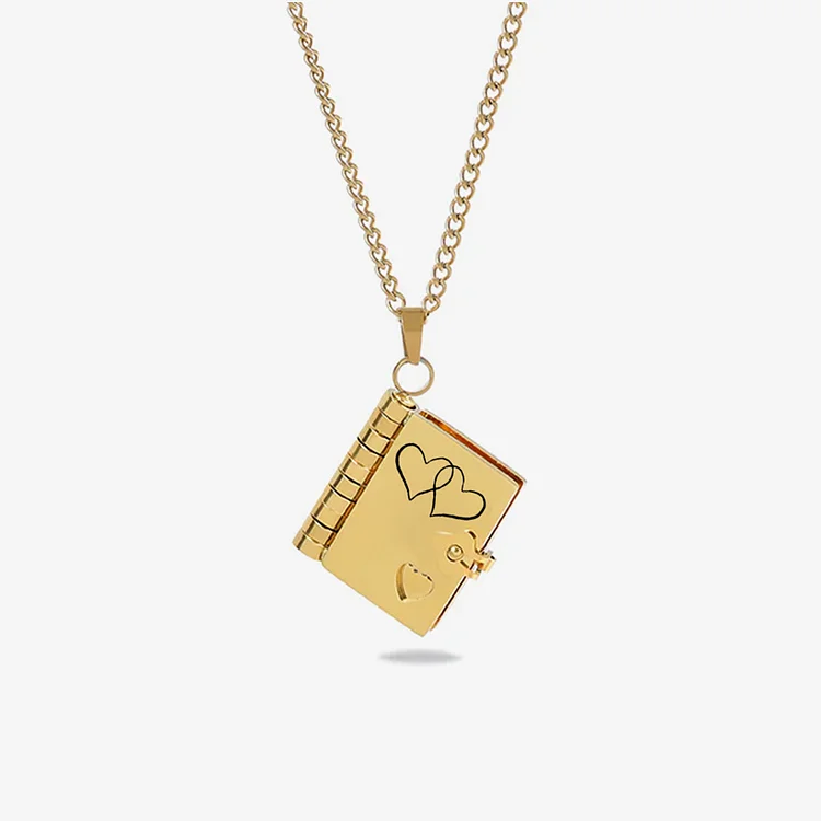 For Love - My Girlfriend Book Necklace