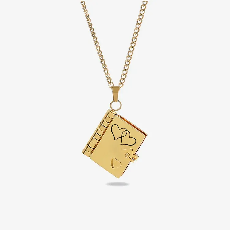 For Love - My Girlfriend Book Necklace