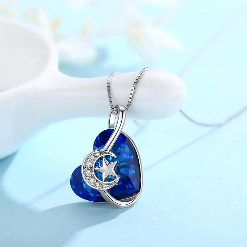 For Friend - S925 Thank You for being my Badass Squad Crescent Moon and Star Necklace