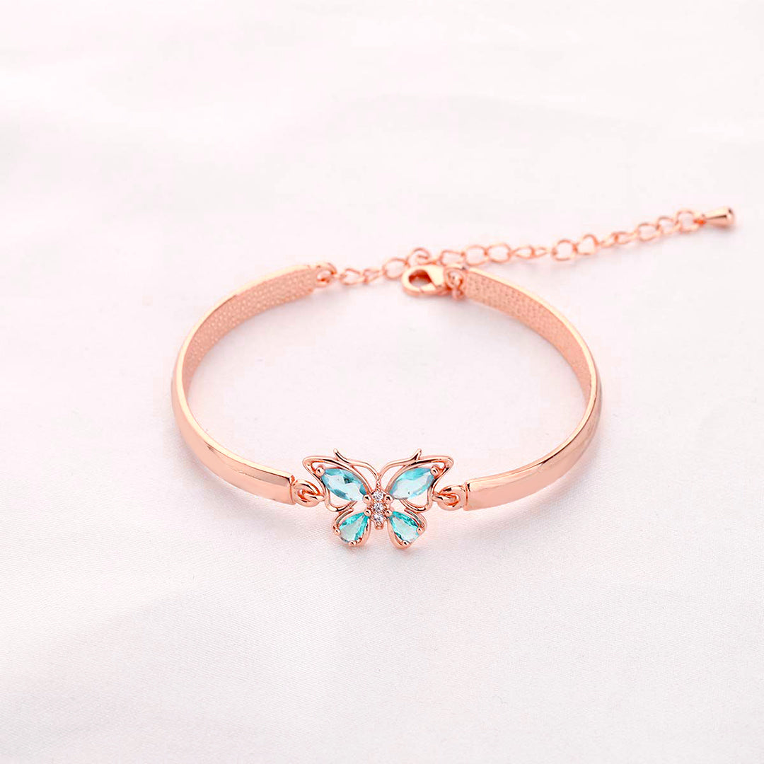 Crystal Butterfly Charm Bracelet