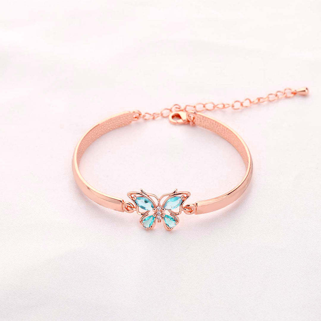 Crystal Butterfly Charm Bracelet
