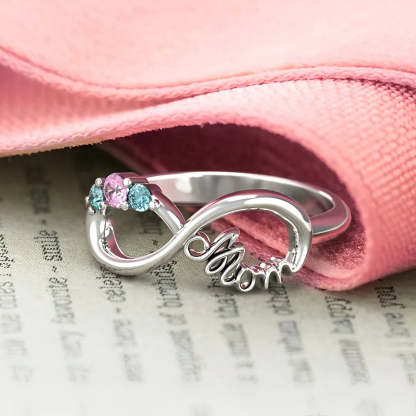 For Mother - We Love You Until Infinity Runs Out Infinite Love Custom Ring