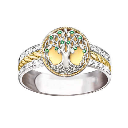 For Mom - S925 Mother is the Family Root Life Tree Ring