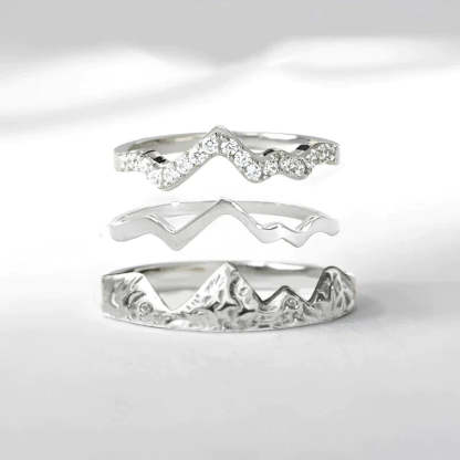For Wife - Every Day Is Another Adventure with You Triple Stacked Mountain Ring
