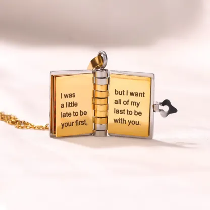 For Love - Love You Until I Die Book Necklace
