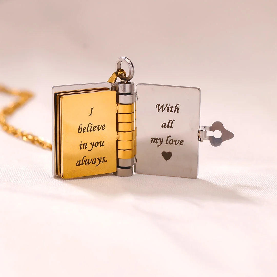 For Son - My Champion Book Necklace