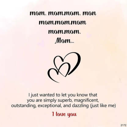 For Mom - I Love You Rose Mom Heart Necklace