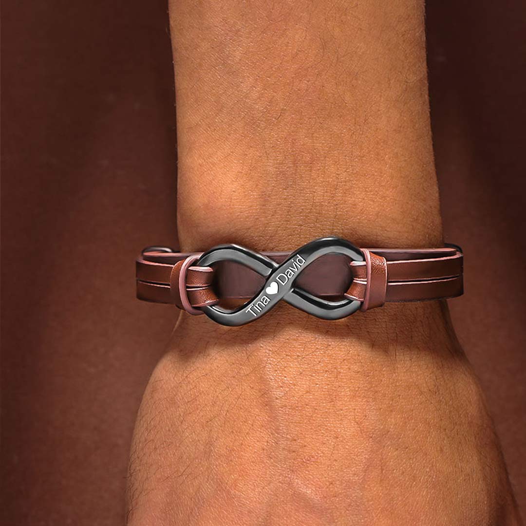 For Love - Name Custom Leather Bracelet