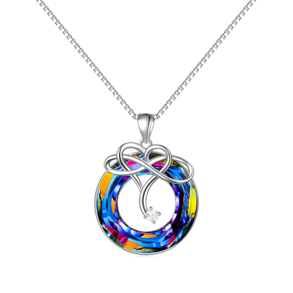 For Daughter-S925 l Will Always Carry You In My Heart Crystal Necklace