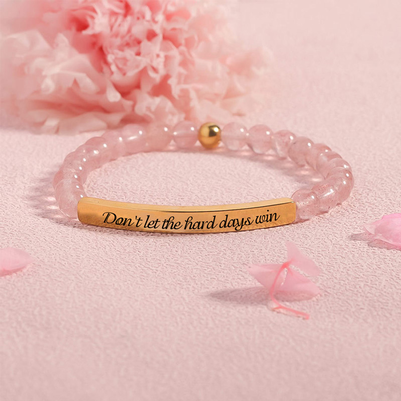 When The Days Get Hard, Don't Let Them Win Bead Lettering Bracelet