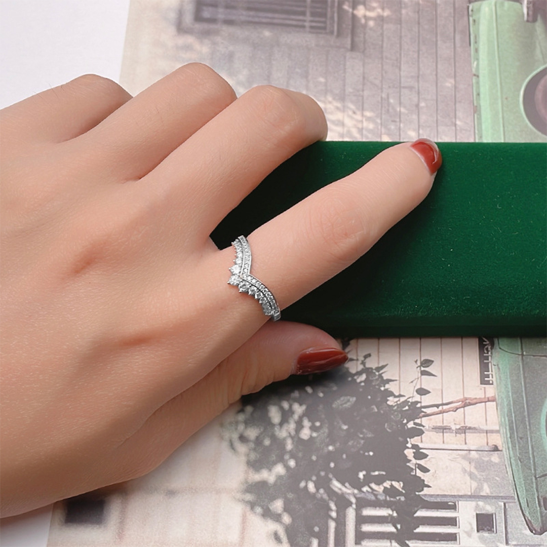S925 Awesome Mother and Daughter Crown Ring