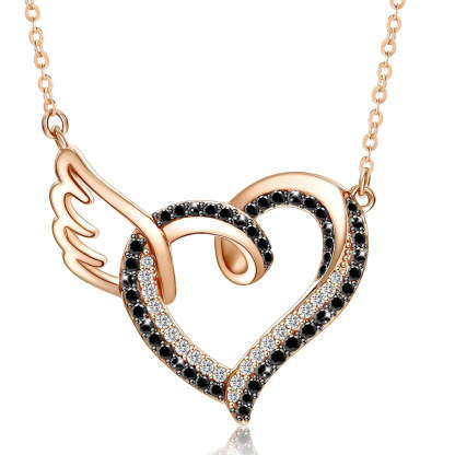 For Memorial - To My Father in Heaven Heart Wings Necklace
