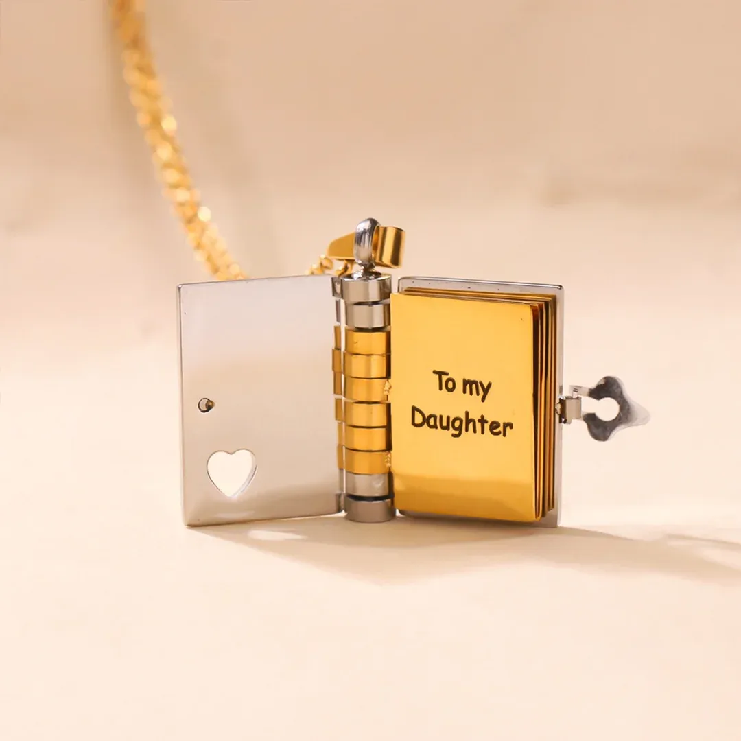 For Daughter - I'm Always With You Book Necklace