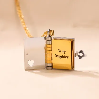For Daughter - I'm Always With You Book Necklace