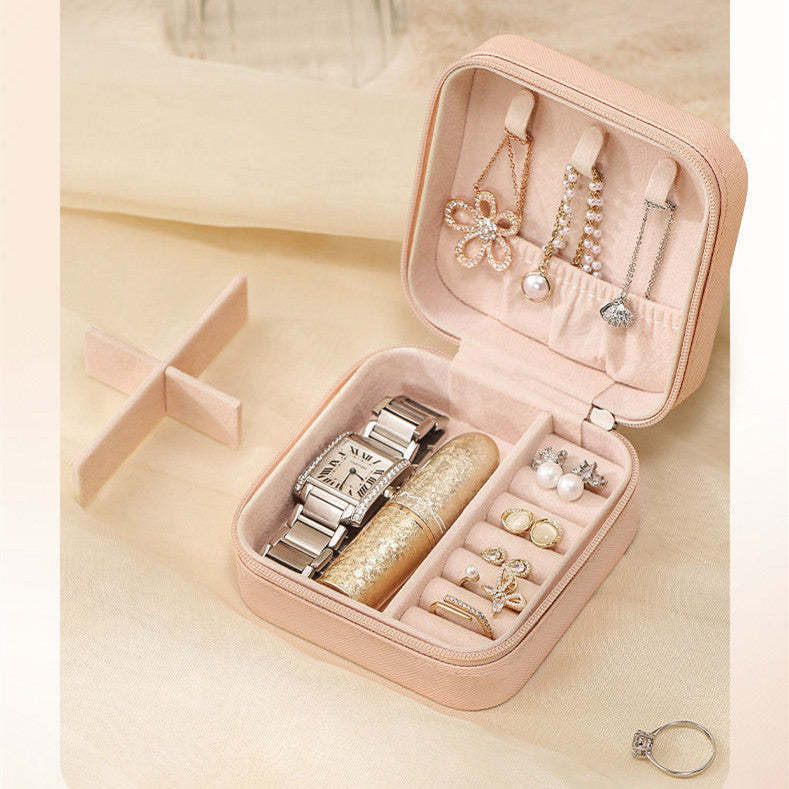 Pink Zipper Storage Jewelry Pack