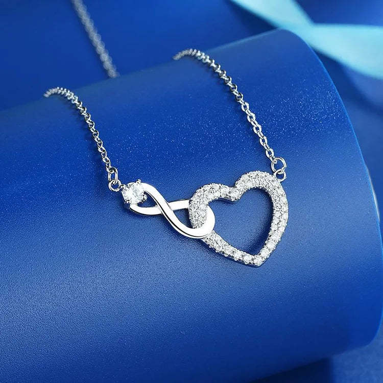 For Daughter - S925 You Will be One of The Most Beautiful Chapters of My Life Infinity Heart Necklace