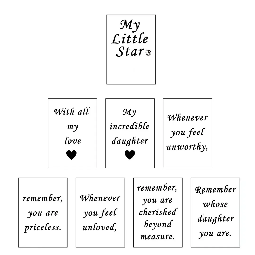 For Daughter - My Little Star Book Necklace