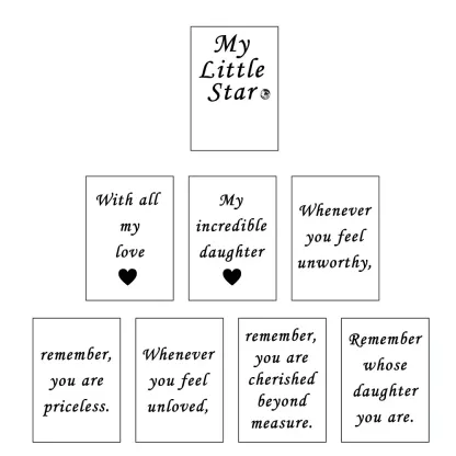 For Daughter - My Little Star Book Necklace