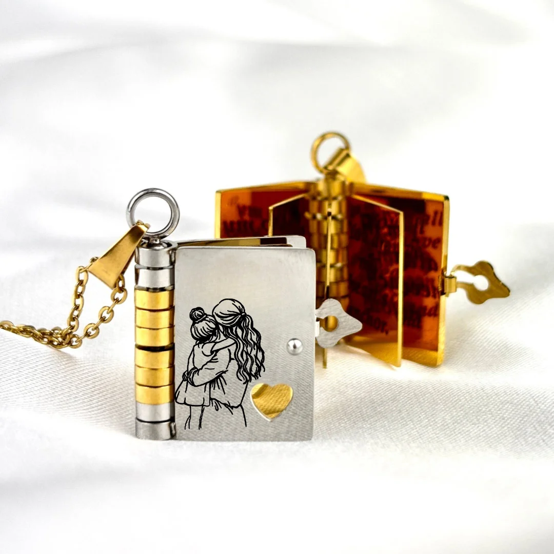 For Daughter - My Darling Daughter Book Necklace