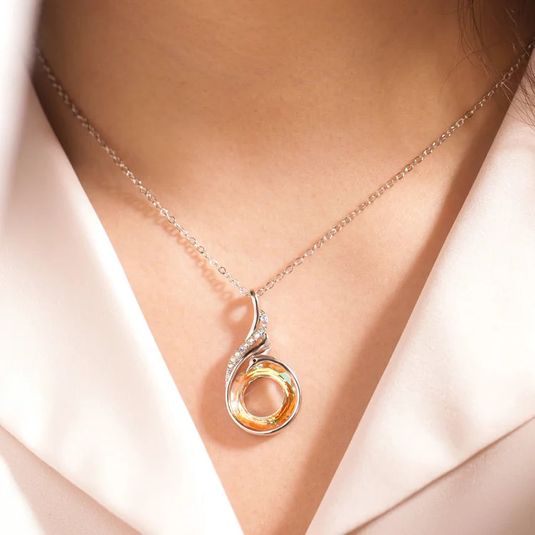 For Daughter - S925 Failure is Not Terrible The Big Deal is to Start All Over Again Crystal Necklace