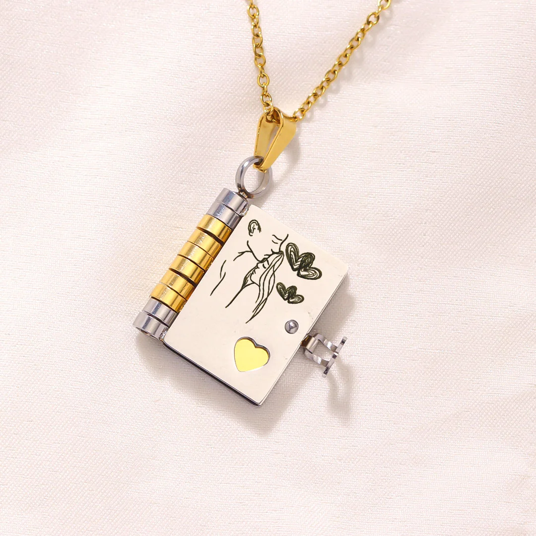 For Love - Love You Until I Die Book Necklace