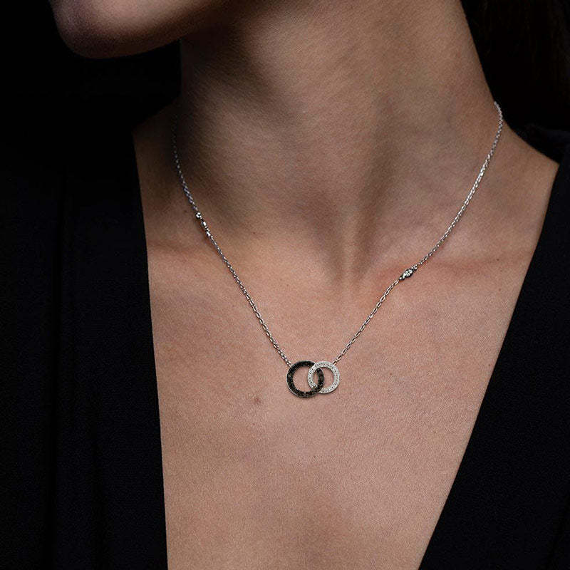 For Daughter - S925 Mother & Daughter Forever Linked Forever loved Circle Necklace