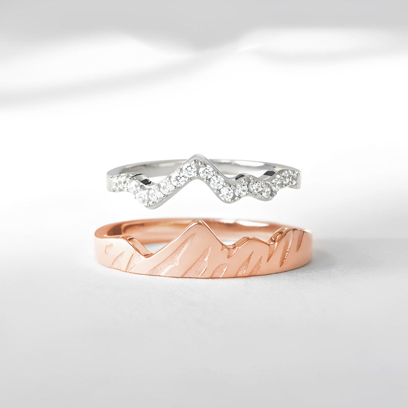 S925 Even Though Life May be Hard Right Now It'll be Beautiful When You Get to The Top Ring in Rose Gold