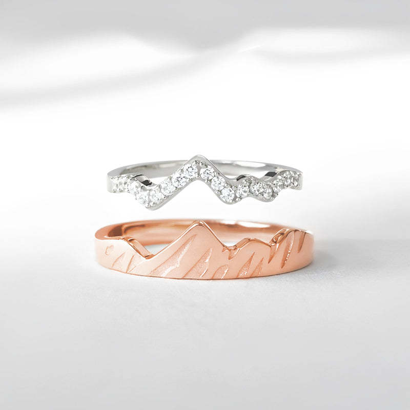 S925 Even Though Life May be Hard Right Now It'll be Beautiful When You Get to The Top Ring in Rose Gold