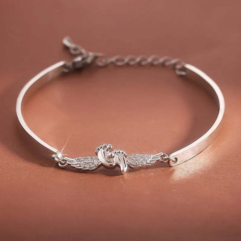 FOR MEMORIAL - MAMA OF AN ANGEL WING BRACELET