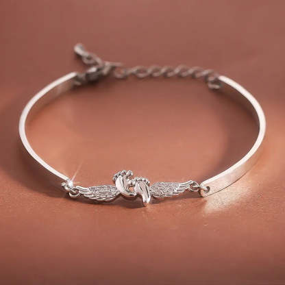 FOR MEMORIAL - MAMA OF AN ANGEL WING BRACELET