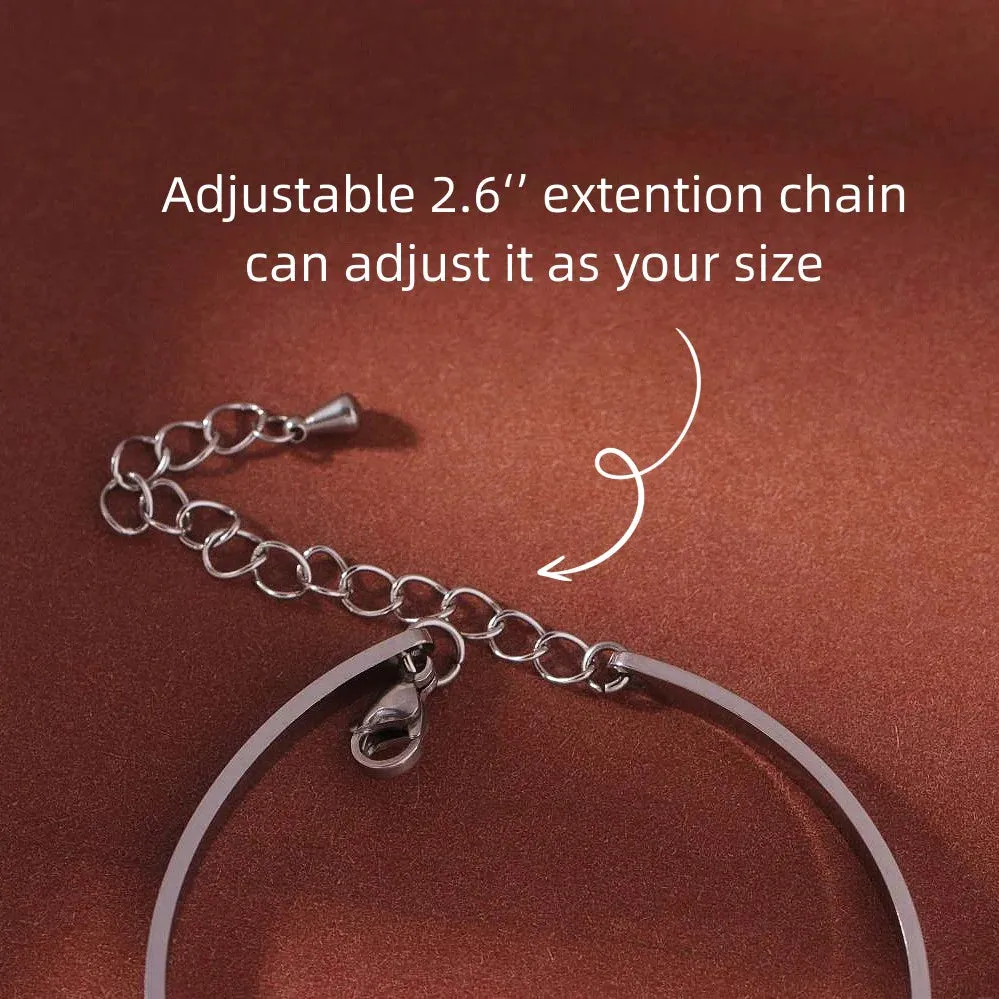 Mother & Daughter Forever Linked Together Heart to Heart Bracelet