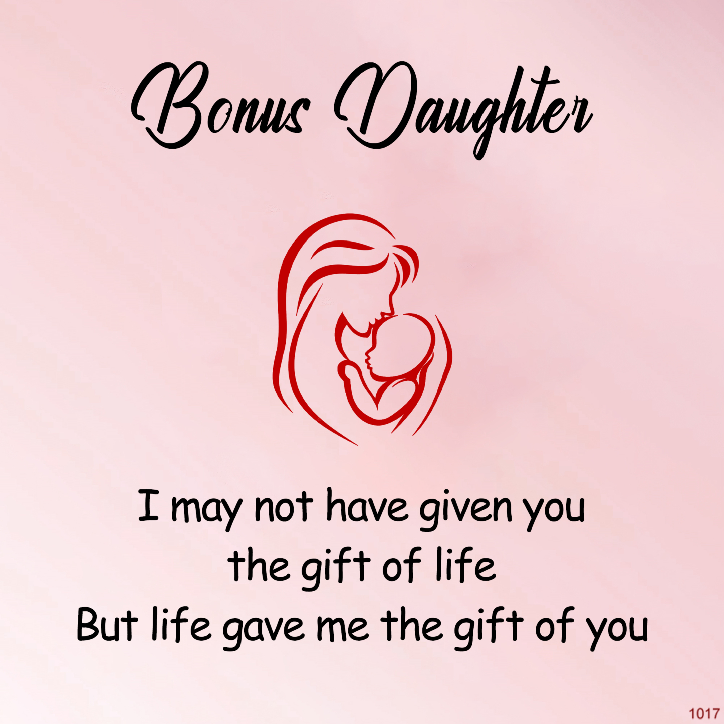 For Bonus Daughter -  I May Not Have Given You The Gift Of Life But Life Gave Me The Gift Of You Crystal Heart Ring