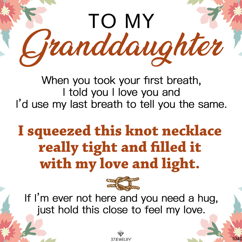 For Granddaughter - I Squeezed This Bracelet Really Tight And Filled It With My Love And Light Peach Blossom Knot Bracelet