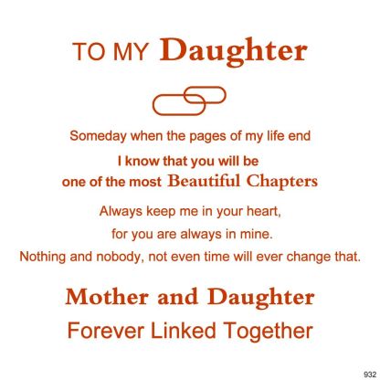 For Daughter - Mother and Daughter  Forever Linked Together Circular Bracelet