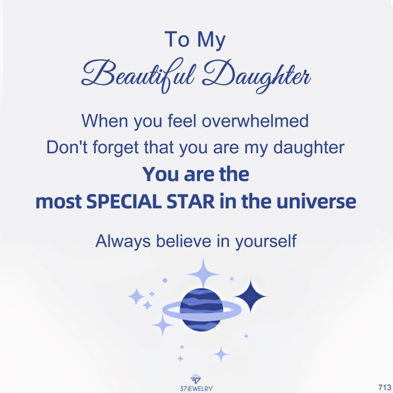 For Daughter - S925 You Are The Most SPECIAL STAR In The Universe Blue Planet Snake Chain Bracelet