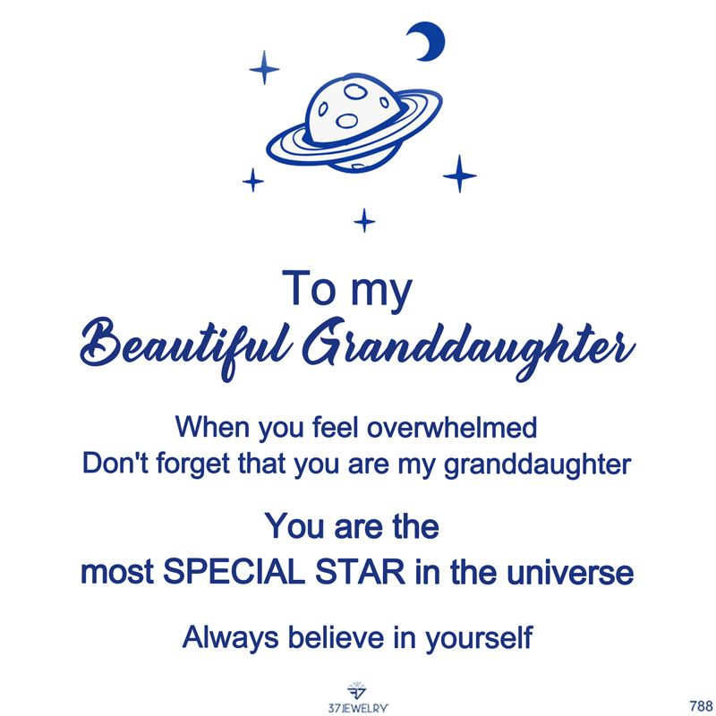 For Granddaughter - You Are The Most SPECIAL STAR In The Universe Planet Necklace