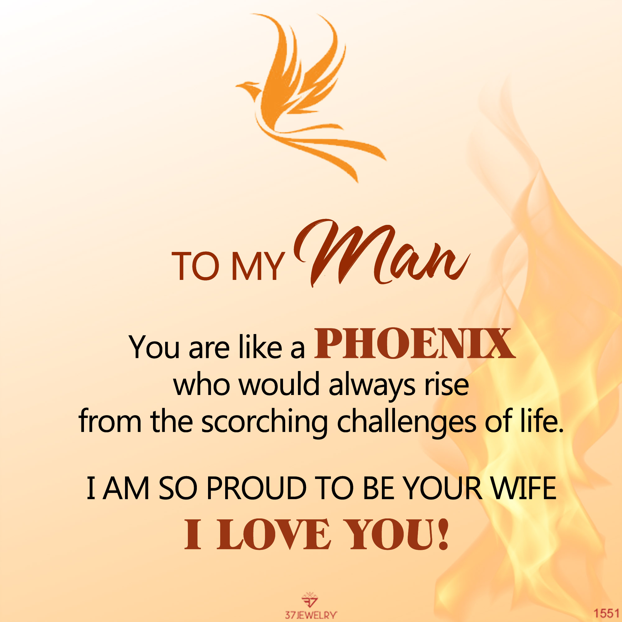 For Love - S925 I am So proud to Be Your Wife Circle Phoenix Necklace