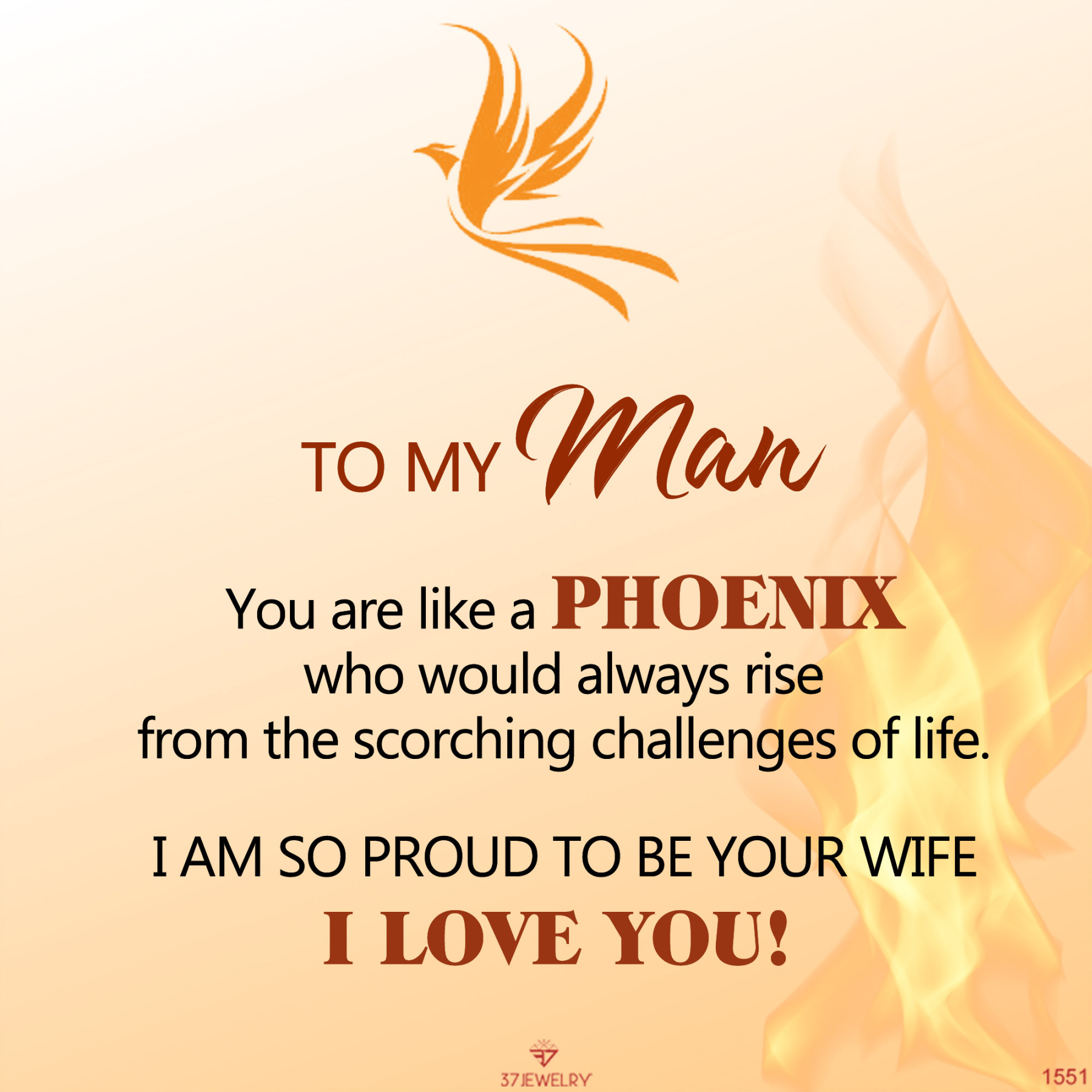 For Love - S925 I am So proud to Be Your Wife Circle Phoenix Necklace